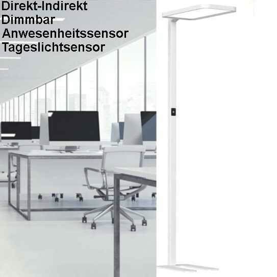 LED Büro Stehleuchte Direkt-Indirekt dimmbar 80W