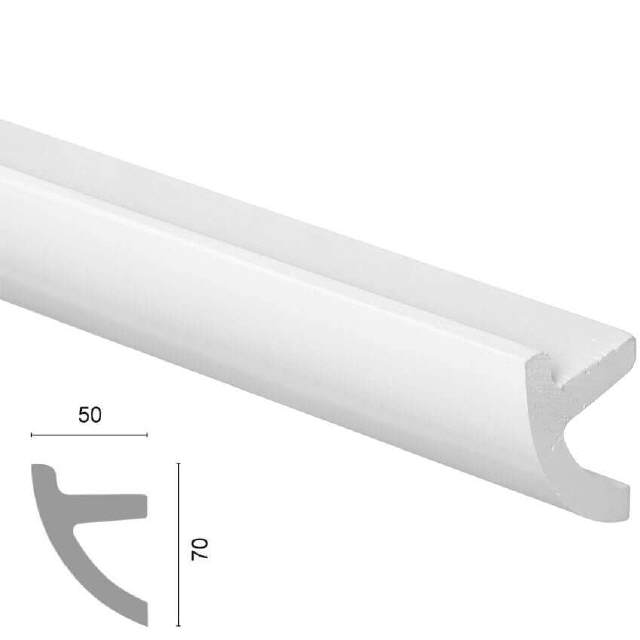 LED Profil 50 für Indirekte Beleuchtung H-70mm