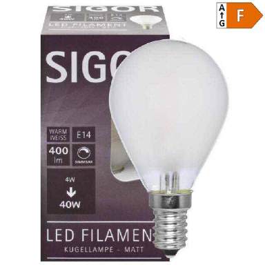 LED Tropfenlampe E14 4,5W matt Dimmbar