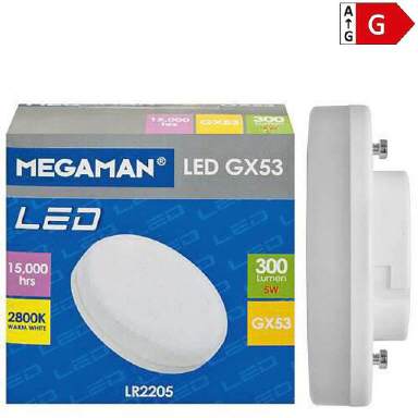 LED-Lampe, GX53 230V, 3,2W warmweiss 180