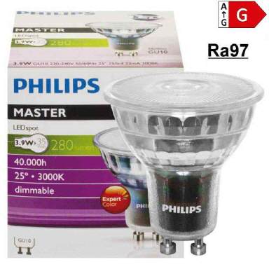 GU10 LED-Lampe, 3,9W, 3000K DIMMBAR, 25, Ra97